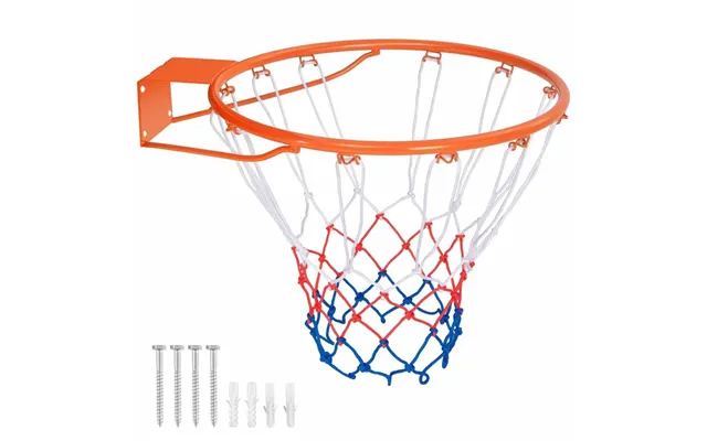 Ø37cm Basketballkurv Med Ring & Net Til Dør & Vægmonteret Indendørs Mini Basketball Hoop Orange