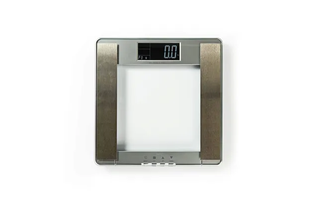 Personvægt Digital Sølv Hærdet Glas Maksimal Vejekapacitet 180 Kg Kropsanalyse