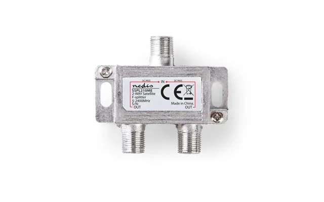 Satellit Splitter 5 - 2400 Mhz 6.5 Db Antal Input 1 Antal Output 2 Impedans 75 Ohm Zinc Sølv