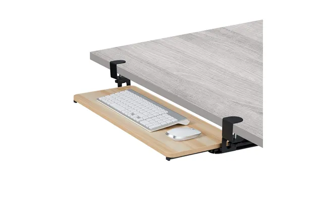 Tastaturbakke Under Skrivebordet Med Klemmer Pladsbesparende Design