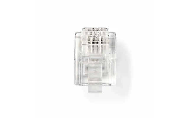 Telecom Connector Tilslutnings Type Rj11 Lige Belægning Guldplateret Pvc Gennemsigtig