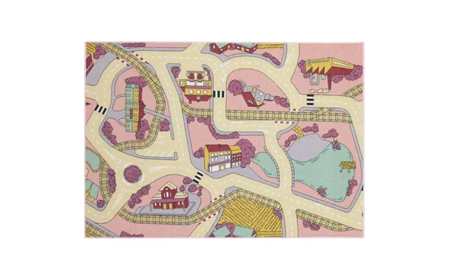 Gulvtæppe - Legetæppe Pink Sand 95 X 133