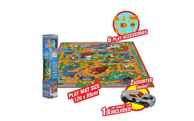 Hot Wheels Legetæppe Inkl Bil 87,5x118cm