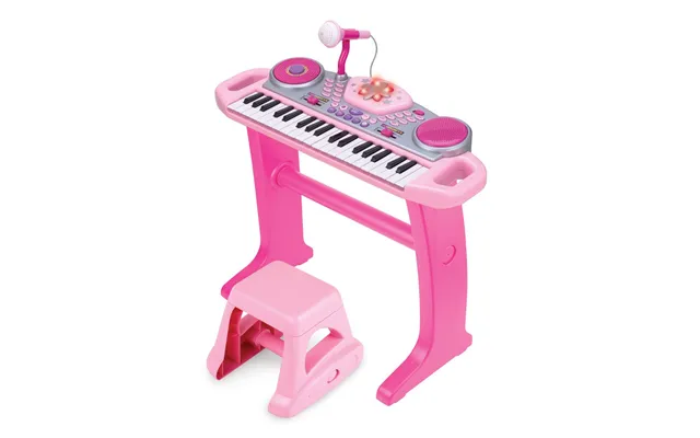 Keyboard Til Børn Med Skammel Pink