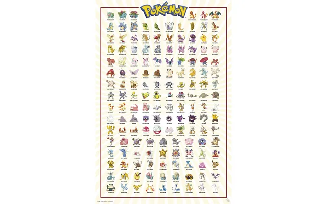 Pokemon Plakat 91,5x61 Cm