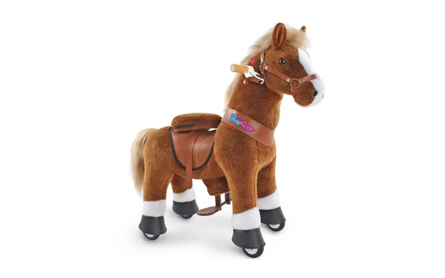 Ride-on Brun Hest Med Hvid Hove