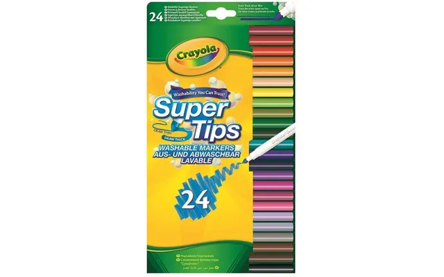 Super Tips Vaskbare Tusser 24stk