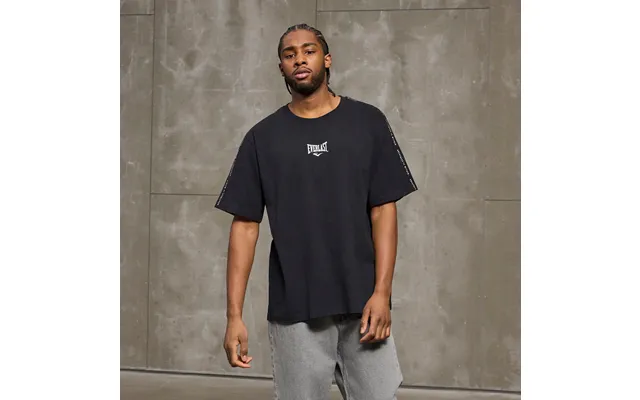 Everlast Mens Ss Oversized Heavyweight Greatness Is Within Tee - Black