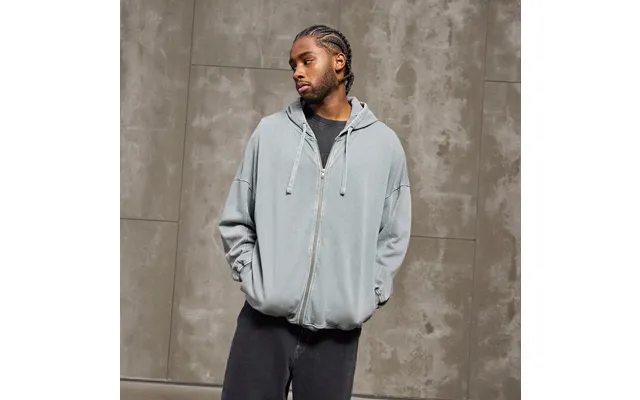 Everlast Washed Oversized Sweat Cardigan - Blue