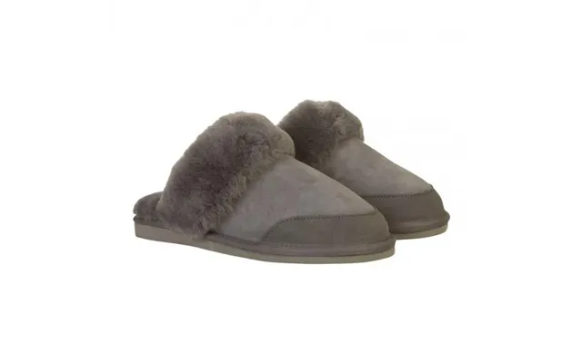 Hjemmesko Slippers I Lammeskind Lammeuld, Mørkegrå, New Zealand Boots - 37