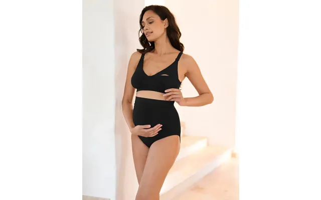 Samson Sømløs Bambus Graviditets- Amme-bh 2-pak Sort - Xl