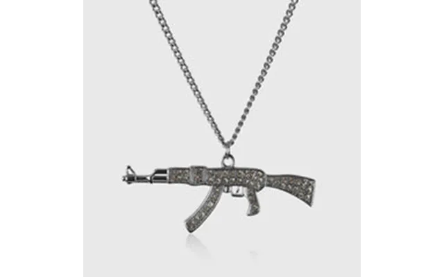 Ak-47 Halskæde Sølvfarvet