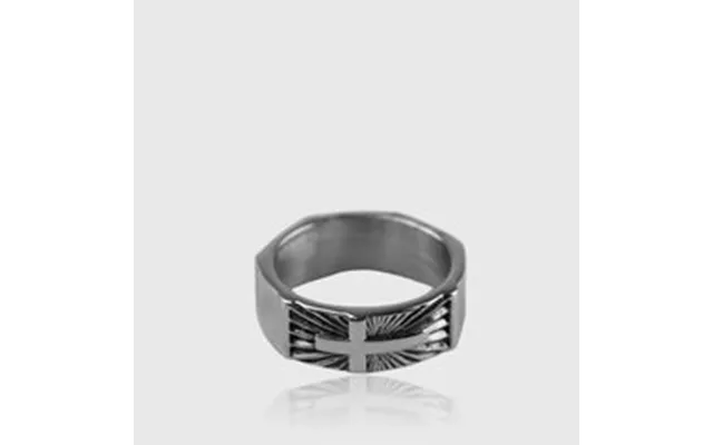 Cross Ring Sølvfarvet