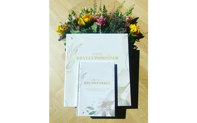 Bryllupsbog & Ringbind Til Minderne Samlet Pakkepris