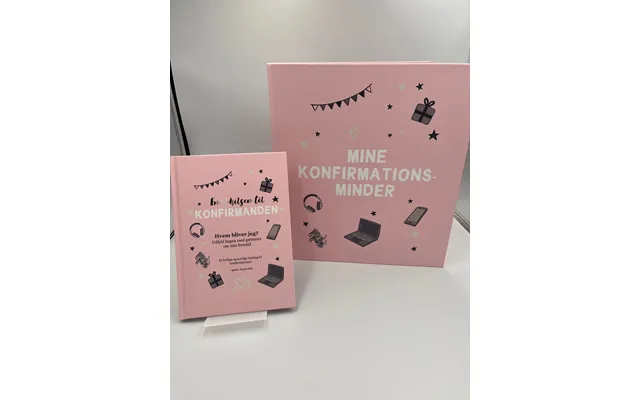 Konfirmationsbog & Ringbind Til Minderne Samlet Pakkepris - Pastel Rosa