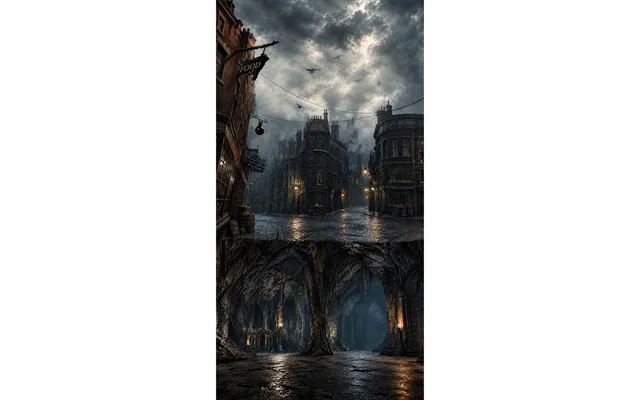 Akrylkasse Til Lego 76417 Gringotts Wizarding Bank Collectors' Edition - Printet Baggrund
