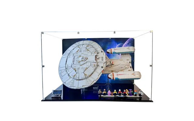 Akrylkasse Til Lego Sæt 10356 - Star Trek U.s.s. Enterprise Ncc-1701-d