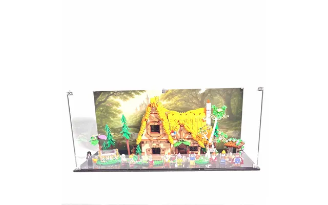 Akrylkasse Til Lego Sæt 43242 Disney Snehvide Og De Syv Små Dværges Hytte - Printet Baggrund