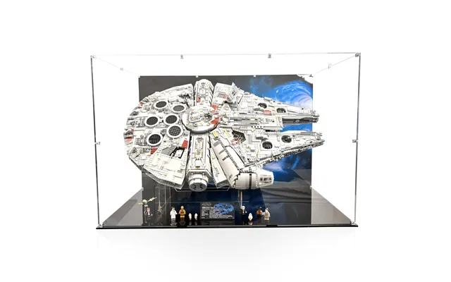 Akrylkasse Til Lego Sæt 75192 Ucs Millennium Falcon - Printet Baggrund