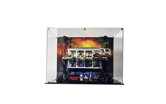 Akrylkasse Til Lego Sæt 75810 Stranger Things The Upside Down - Printet Baggrund