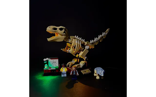 Lyskit Til Lego Jurassic World Sæt 76940 T. Rex-dinosaurudstilling - Grøn