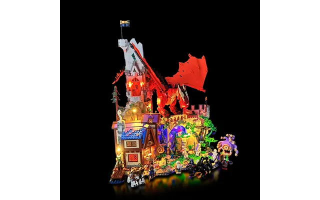 Lyskit Til Lego Sæt 21348 Dungeons & Dragons Den Røde Drages Fortælling