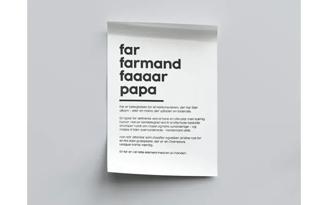 Fars Dag Plakat - Definitionen Af Far