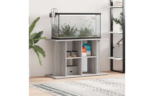 Akvariebord 100x40x60 Cm Konstrueret Træ Grå Sonoma-eg