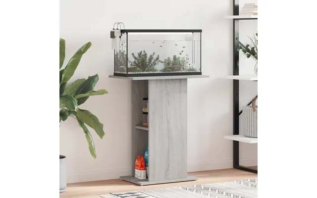 Akvariebord 60,5x36x72,5 Cm Konstrueret Træ Grå Sonoma-eg