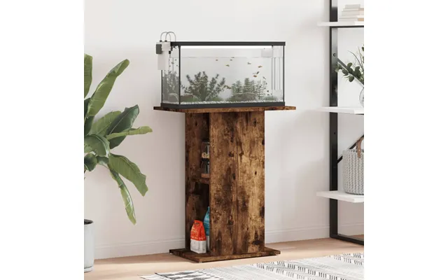 Akvariebord 60,5x36x72,5 Cm Konstrueret Træ Røget Egetræsfarve