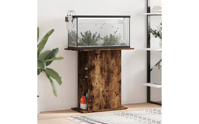 Akvariebord 75x36x72,5 Cm Konstrueret Træ Røget Egetræsfarve