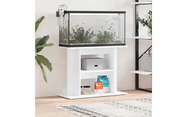 Akvariebord 80x35x60 Cm Konstrueret Træ Hvid