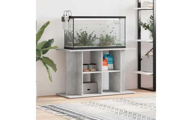 Akvariestativ Betongrå 100x40x60 Cm Konstrueret Træ