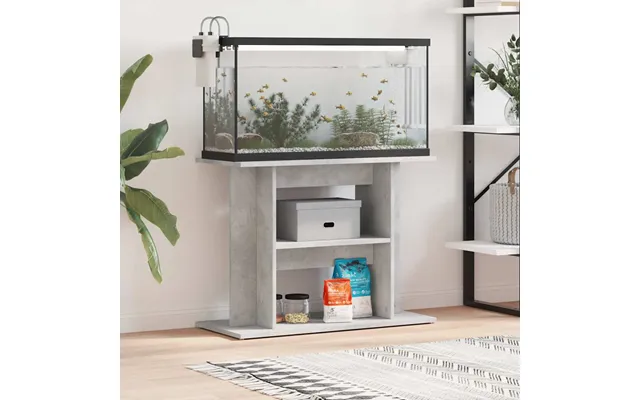Akvariestativ Betongrå 80x35x60 Cm Konstrueret Træ