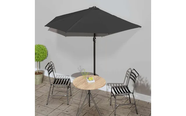 Altanparasol Med Aluminiumsstang 270x144x222 Cm Halv Sort