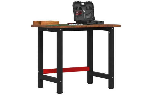 Arbejdsbænk 100x60x81,5 Cm Massivt Egetræ Rektangulær Mørkebrun