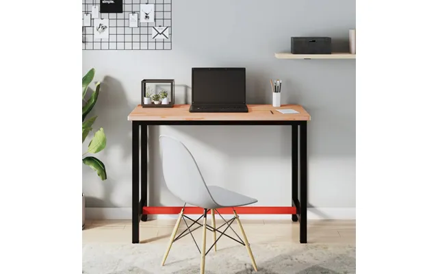 Arbejdsbænk 115x55x81,5 Cm Massivt Bøgetræ Og Metal