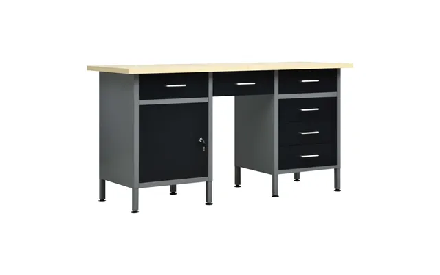 Arbejdsbord 120x60x85 Cm Stål Sort