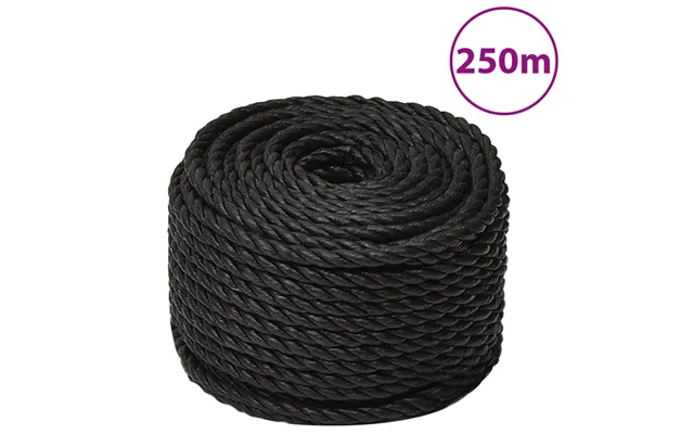 Arbejdsreb 10 Mm 250 M Polypropylen Sort