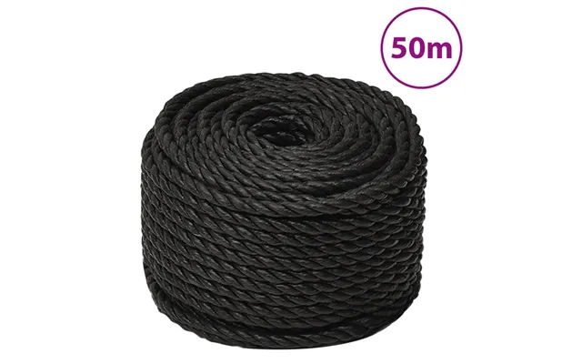 Arbejdsreb 16 Mm 50 M Polypropylen Sort