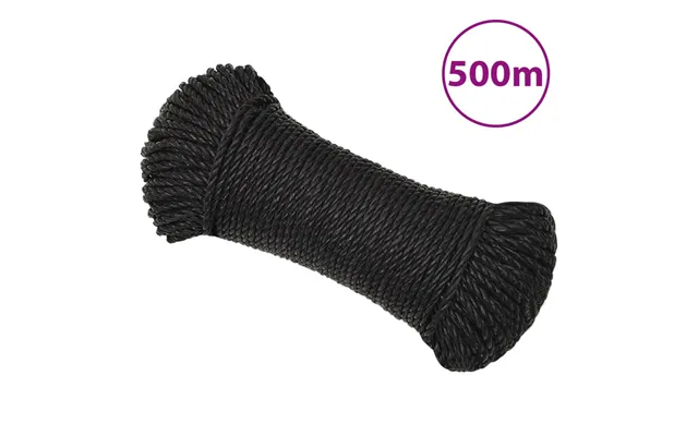 Arbejdsreb 8 Mm 500 M Polypropylen Sort