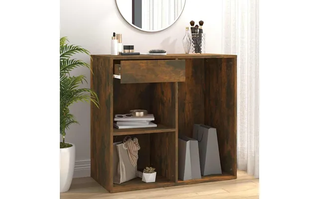 Badeværelsesskab 80x40x75 Cm Konstrueret Træ Røget Egetræ