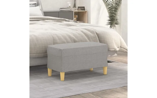Bænk 70x35x41 Cm Stof Lysegrå