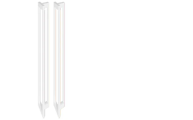 Barbordsben T-formet 2 Stk. Sort 50x35x 100-101 Cm Stål
