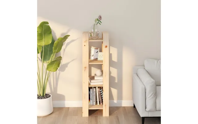 Bogreol Rumdeler 41x35x125 Cm Massivt Fyrretræ