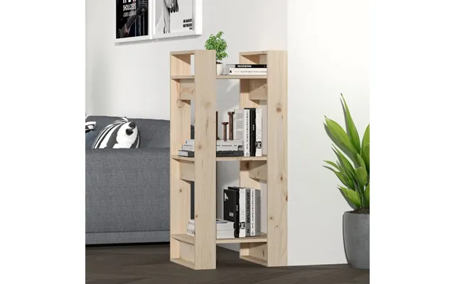 Bogreol Rumdeler 41x35x91 Cm Massivt Fyrretræ
