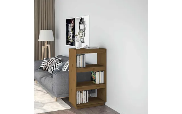 Bogreol Rumdeler 60x35x103 Cm Fyrretræ Gyldenbrun