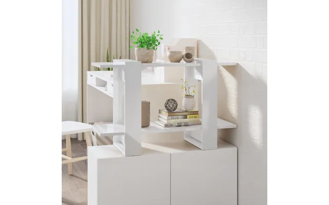 Bogskab Rumdeler 80x30x51 Cm Hvid Højglans