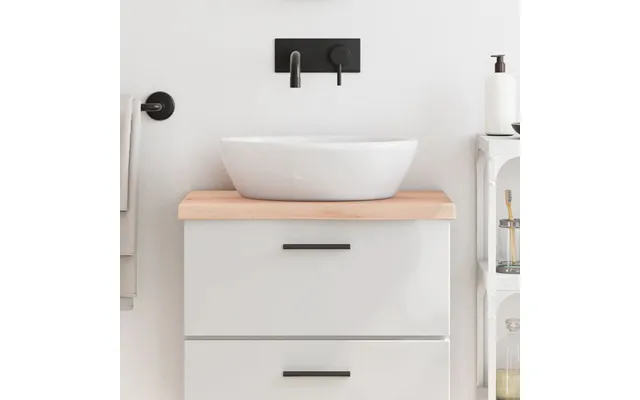 Bordplade Til Badeværelse 60x40x 2-4 Cm Massivt Træ Ubehandlet