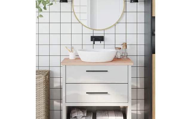 Bordplade Til Badeværelse 80x40x2,5 Cm Massivt Bøgetræ